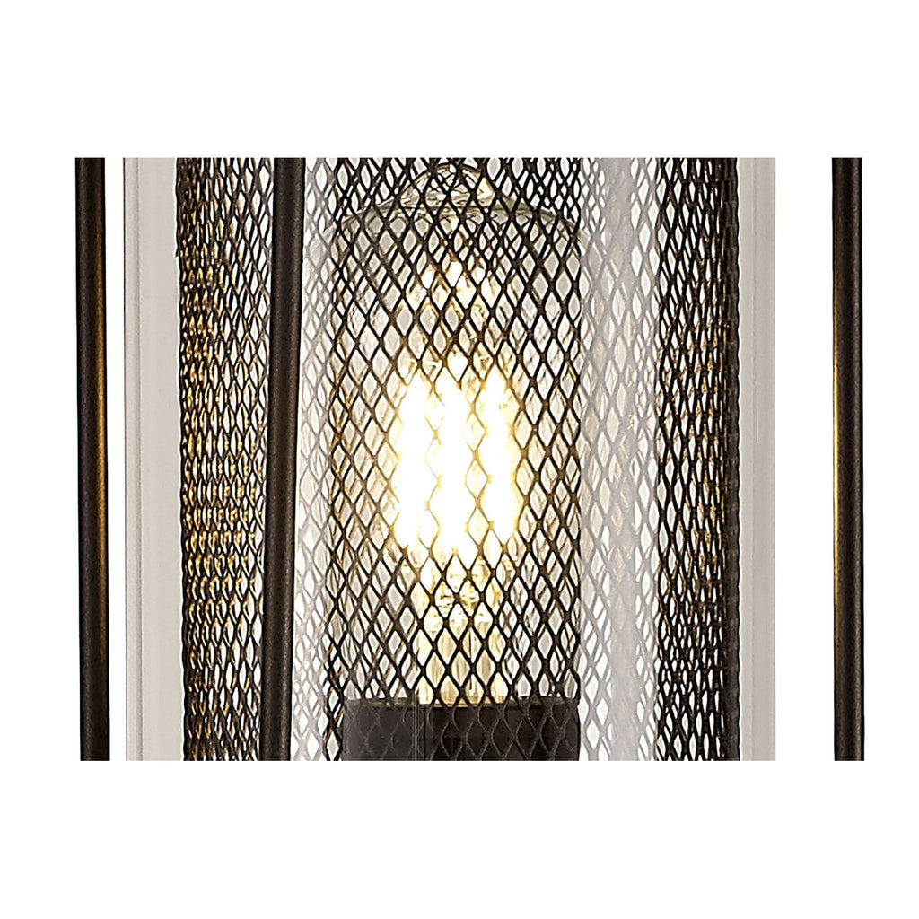 NL74329 Argon Outdoor Single Headed Post Lamp Antique Bronze/Clear Glass