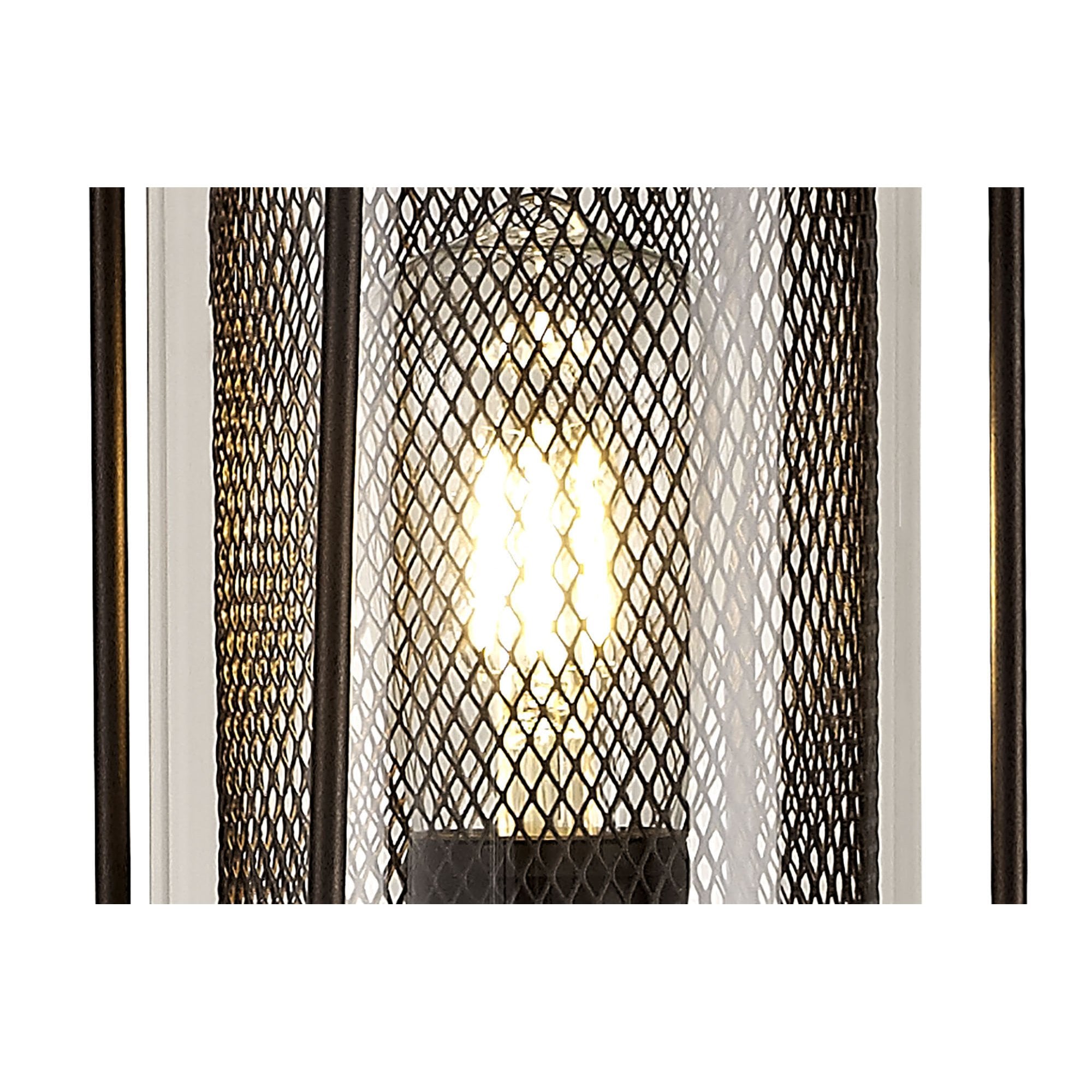 NL74329 Argon Outdoor Single Headed Post Lamp Antique Bronze/Clear Glass