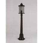 NL74329 Argon Outdoor Single Headed Post Lamp Antique Bronze/Clear Glass