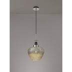 NL74429 Asteroid Pendant Black Smoke & Clear/Polished Chrome