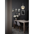 NL74429 Asteroid Pendant Black Smoke & Clear/Polished Chrome