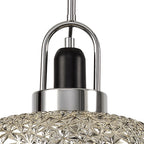 NL74429 Asteroid Pendant Black Smoke & Clear/Polished Chrome