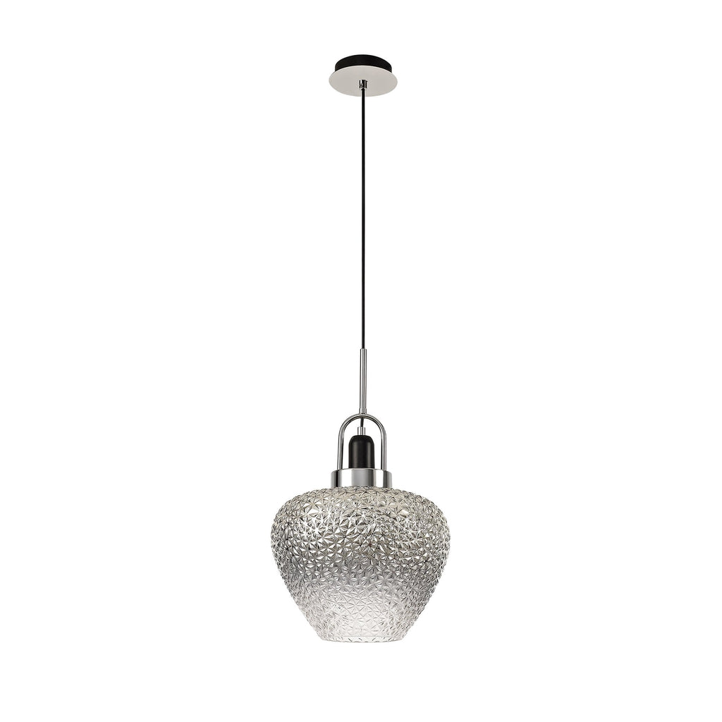 NL74429 Asteroid Pendant Black Smoke & Clear/Polished Chrome