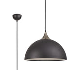 NL81989 Ava 50cm Large Pendant Graphite/Satin Nickel