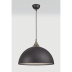 NL81989 Ava 50cm Large Pendant Graphite/Satin Nickel