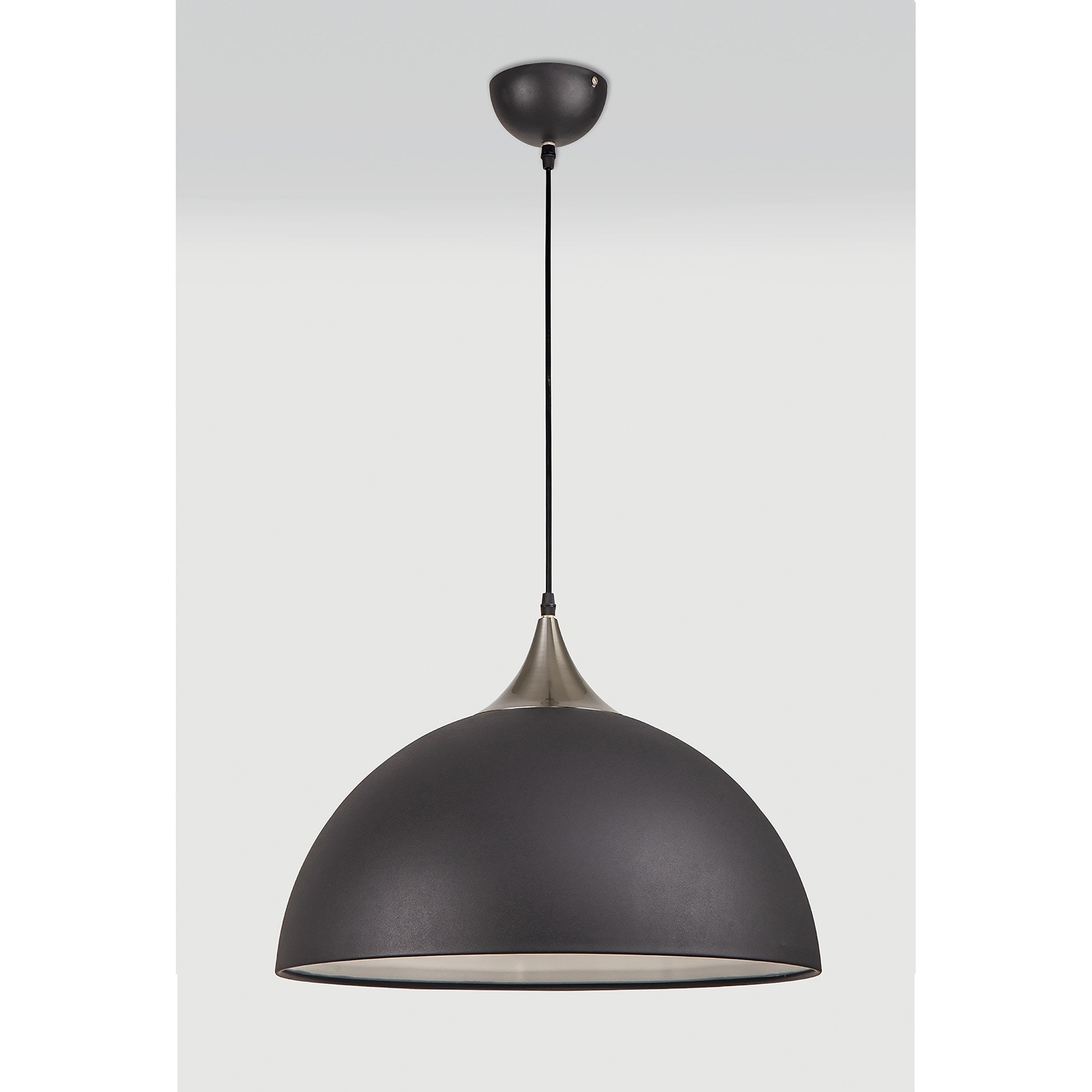 NL81989 Ava 50cm Large Pendant Graphite/Satin Nickel