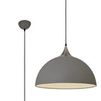 NL81999 Ava 50cm Large Pendant Sand Grey/Satin Nickel