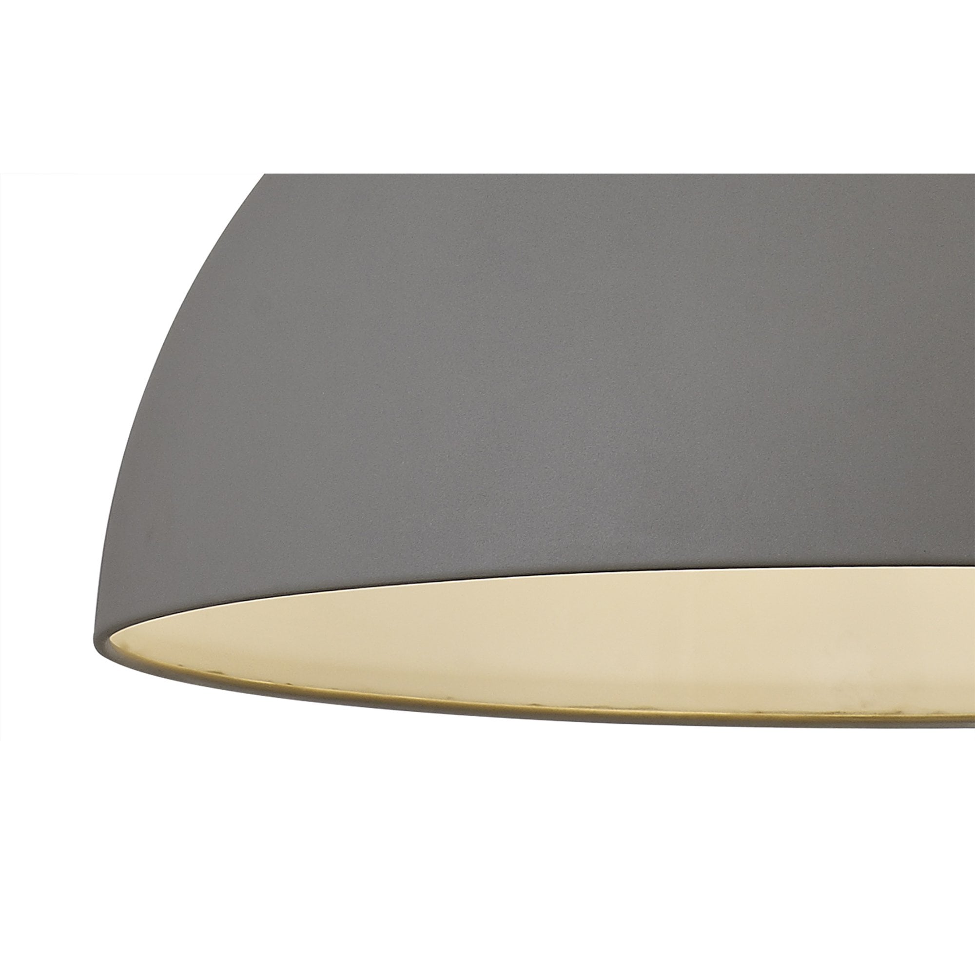 NL81999 Ava 50cm Large Pendant Sand Grey/Satin Nickel