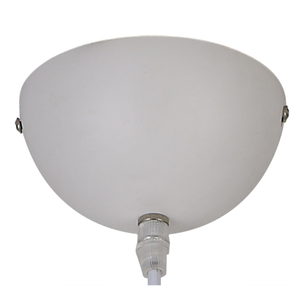 NL82009 Ava 50cm Large Pendant Sand White/Satin Nickel