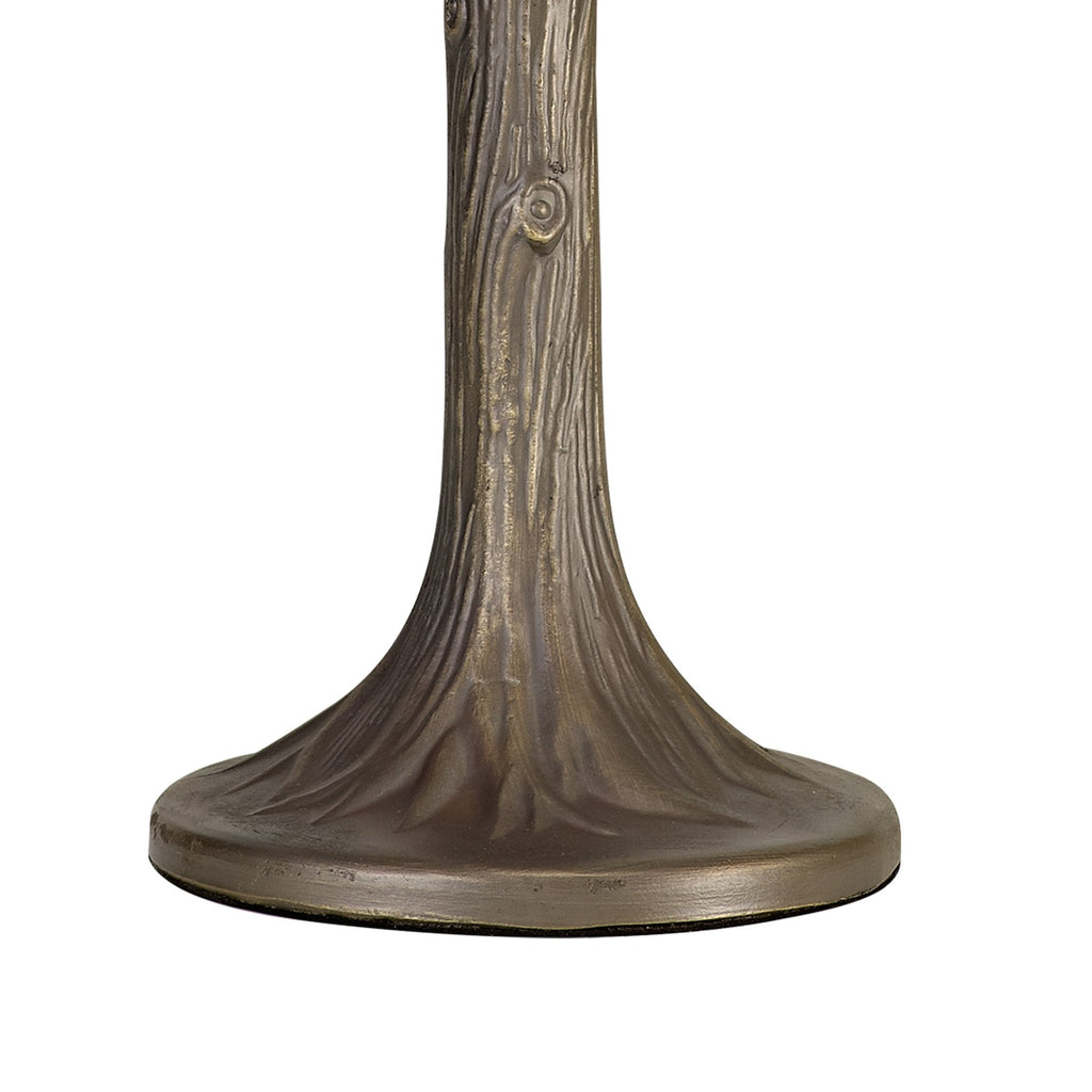 NLK00119 Azure 1 Light Tree Like Table Lamp With 30cm Tiffany Shade White/Grey/Black/Clear Crystal/Aged Antique Brass