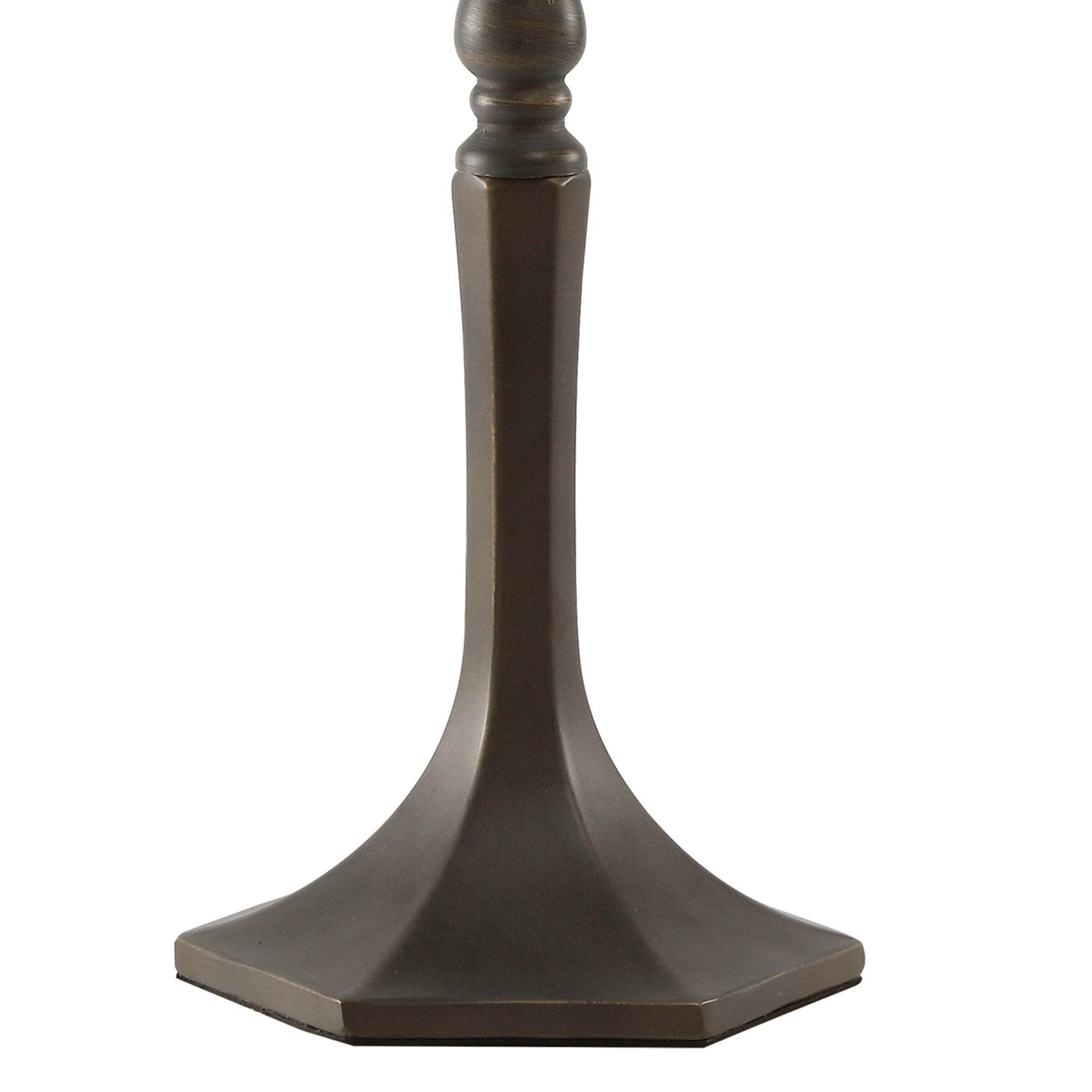 NLK00139 Azure 1 Light Octagonal Table Lamp With 30cm Tiffany Shade White/Grey/Black/Clear Crystal/Aged Antique Brass