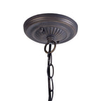 NLK00149 Azure 1 Light Down Lighter Pendant With 30cm Tiffany Shade White/Grey/Black/Clear Crystal/Aged Antique Brass