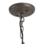 NLK00169 Azure 3 Light Down Lighter Pendant With 30cm Tiffany Shade White/Grey/Black/Clear Crystal/Aged Antique Brass