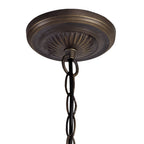NLK00199 Azure 2 Light Up Lighter Pendant With 30cm Tiffany Shade White/Grey/Black/Clear Crystal/Aged Antique Brass