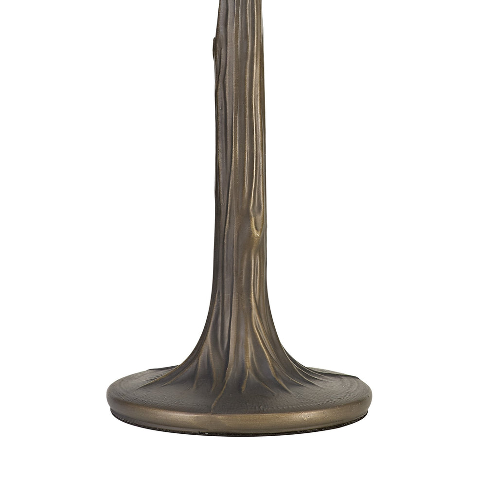 NLK00219 Azure 2 Light Tree Like Table Lamp With 40cm Tiffany Shade White/Grey/Black/Clear Crystal/Aged Antique Brass