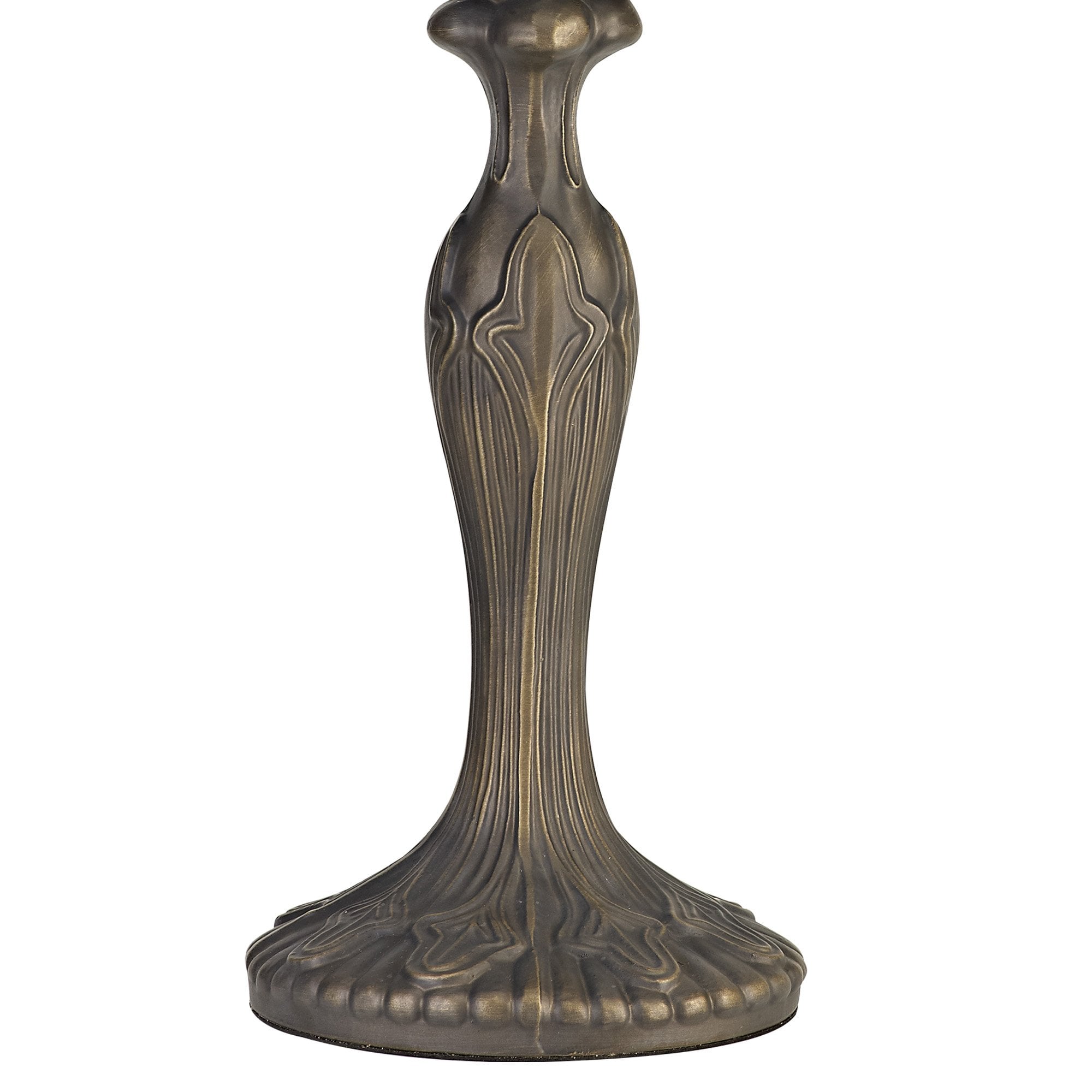 NLK00229 Azure 2 Light Curved Table Lamp With 40cm Tiffany Shade White/Grey/Black/Clear Crystal/Aged Antique Brass