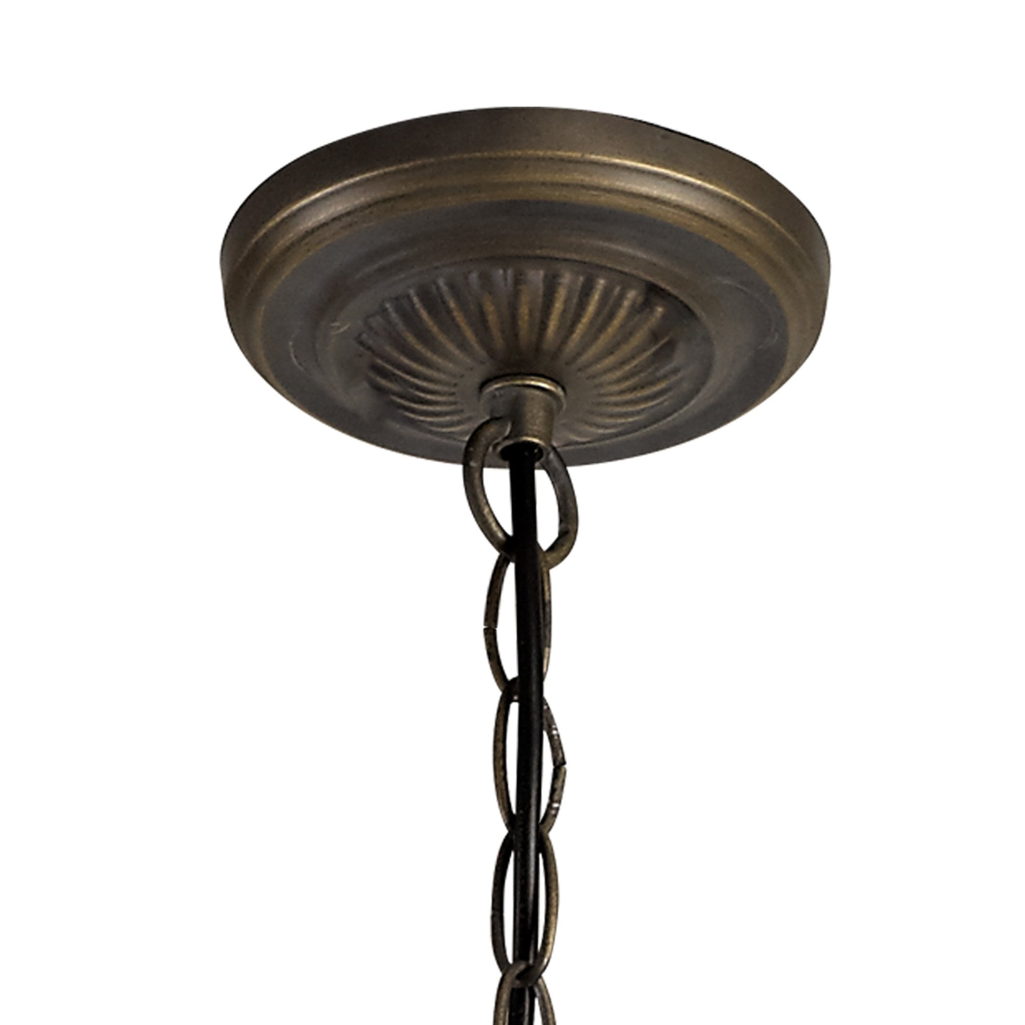 NLK00289 Azure 3 Light Up Lighter Pendant With 40cm Tiffany Shade White/Grey/Black/Clear Crystal/Aged Antique Brass