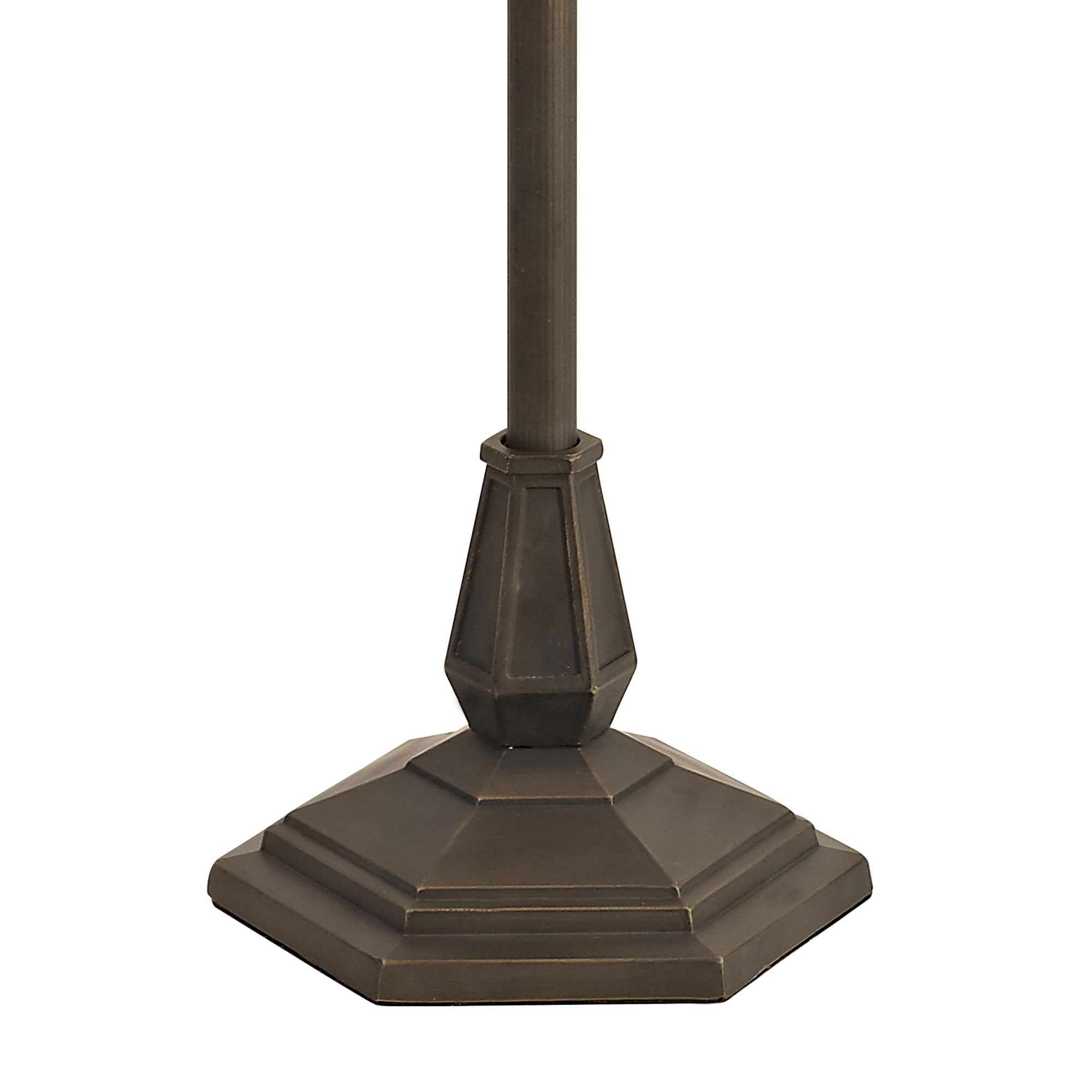 NLK00299 Azure 2 Light Octagonal Floor Lamp With 40cm Tiffany Shade White/Grey/Black/Clear Crystal/Aged Antique Brass
