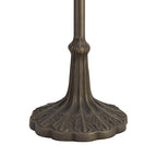 NLK00309 Azure 2 Light Leaf Design Floor Lamp With 40cm Tiffany Shade White/Grey/Black/Clear Crystal/Aged Antique Brass