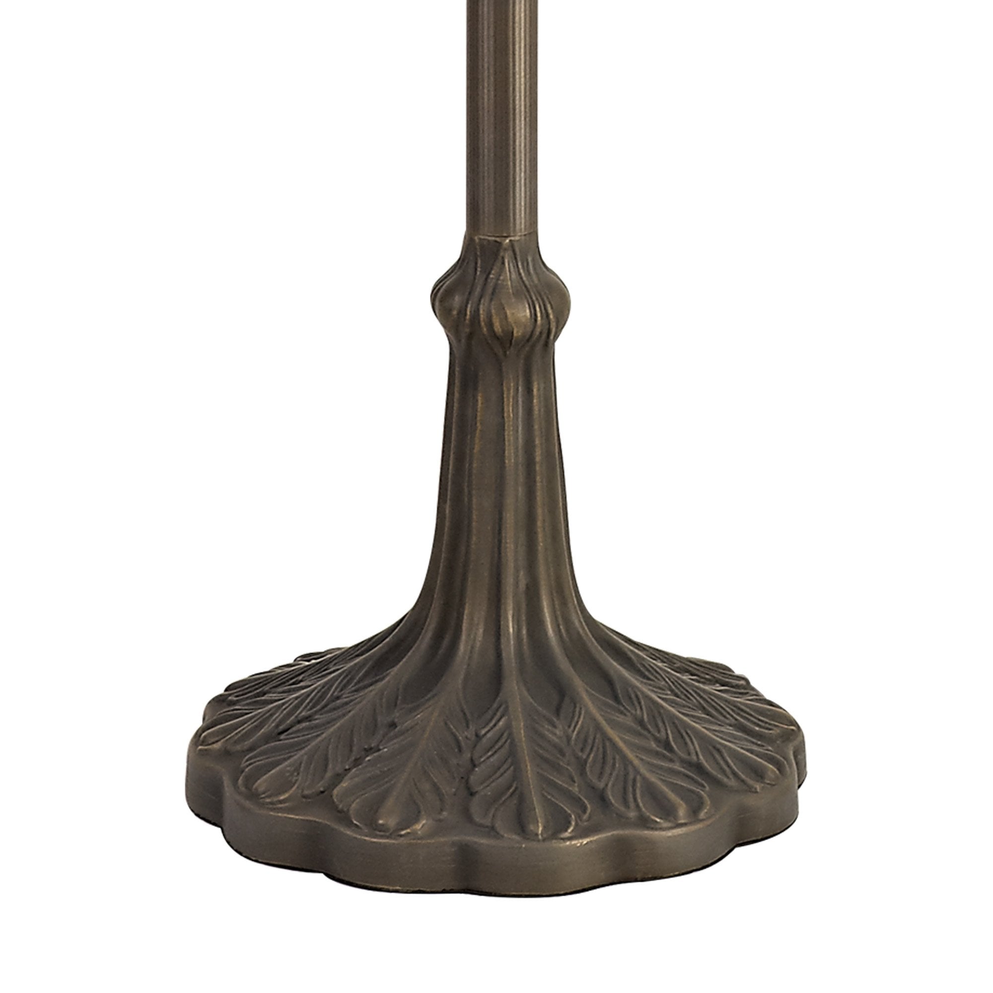 NLK00309 Azure 2 Light Leaf Design Floor Lamp With 40cm Tiffany Shade White/Grey/Black/Clear Crystal/Aged Antique Brass
