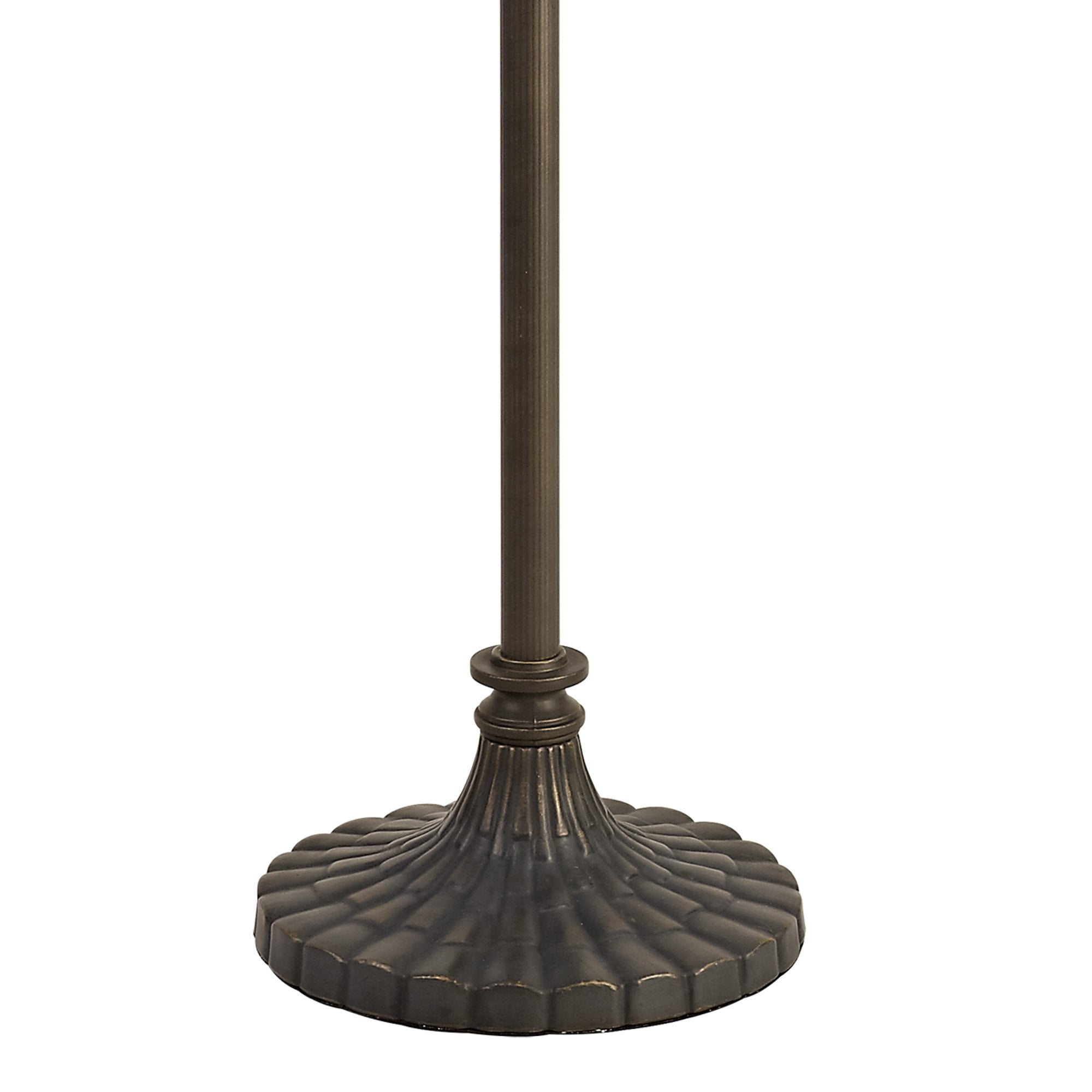 NLK00319 Azure 2 Light Stepped Design Floor Lamp With 40cm Tiffany Shade White/Grey/Black/Clear Crystal/Aged Antique Brass