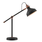 NL77169 Barnie Adjustable Table Lamp 1 Light Sand Black/Copper/White