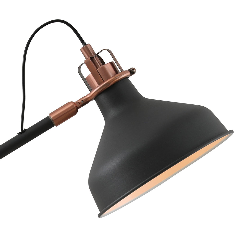 NL77169 Barnie Adjustable Table Lamp 1 Light Sand Black/Copper/White