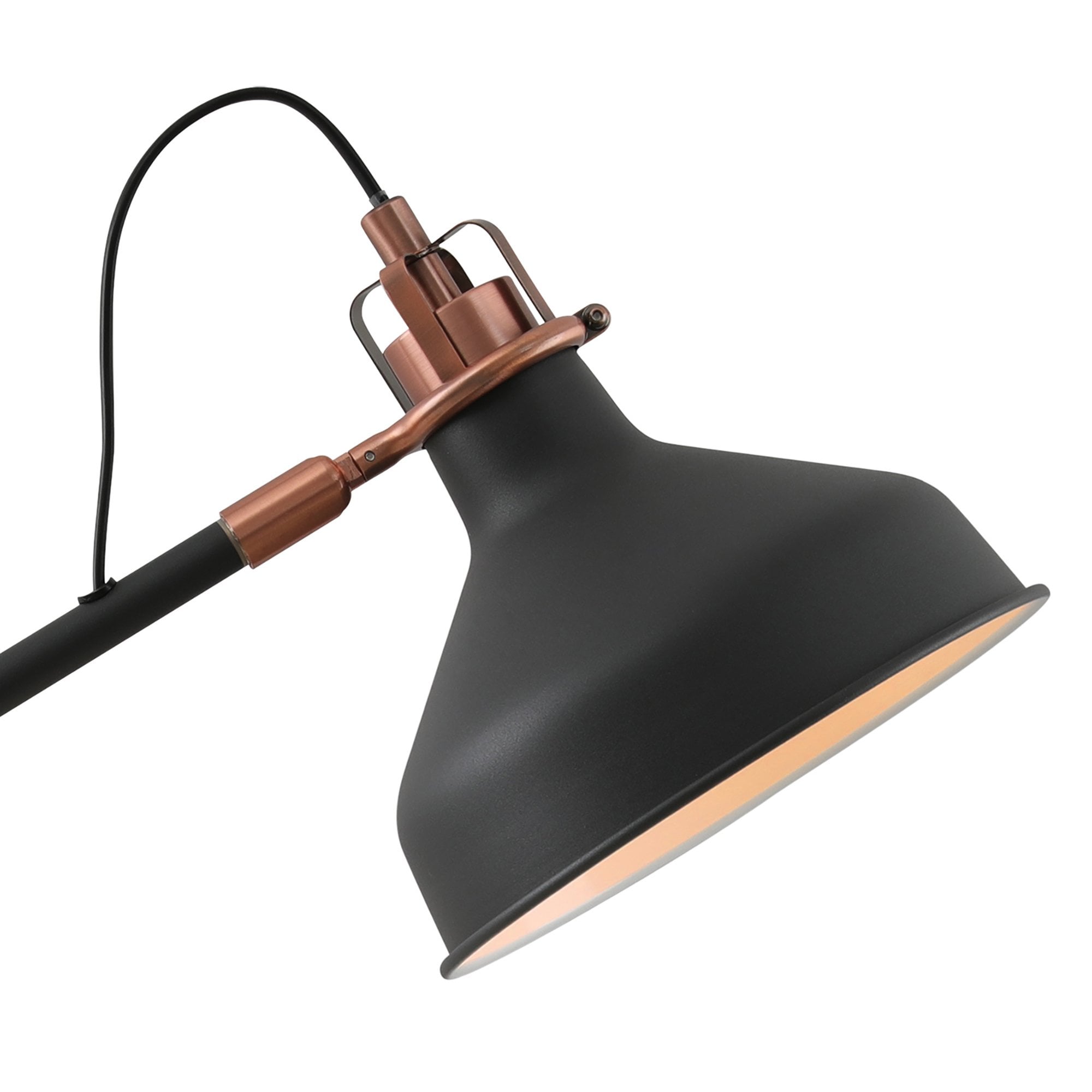 Barnie Adjustable Table  Lamp 1 Light Sand Black/Copper/White