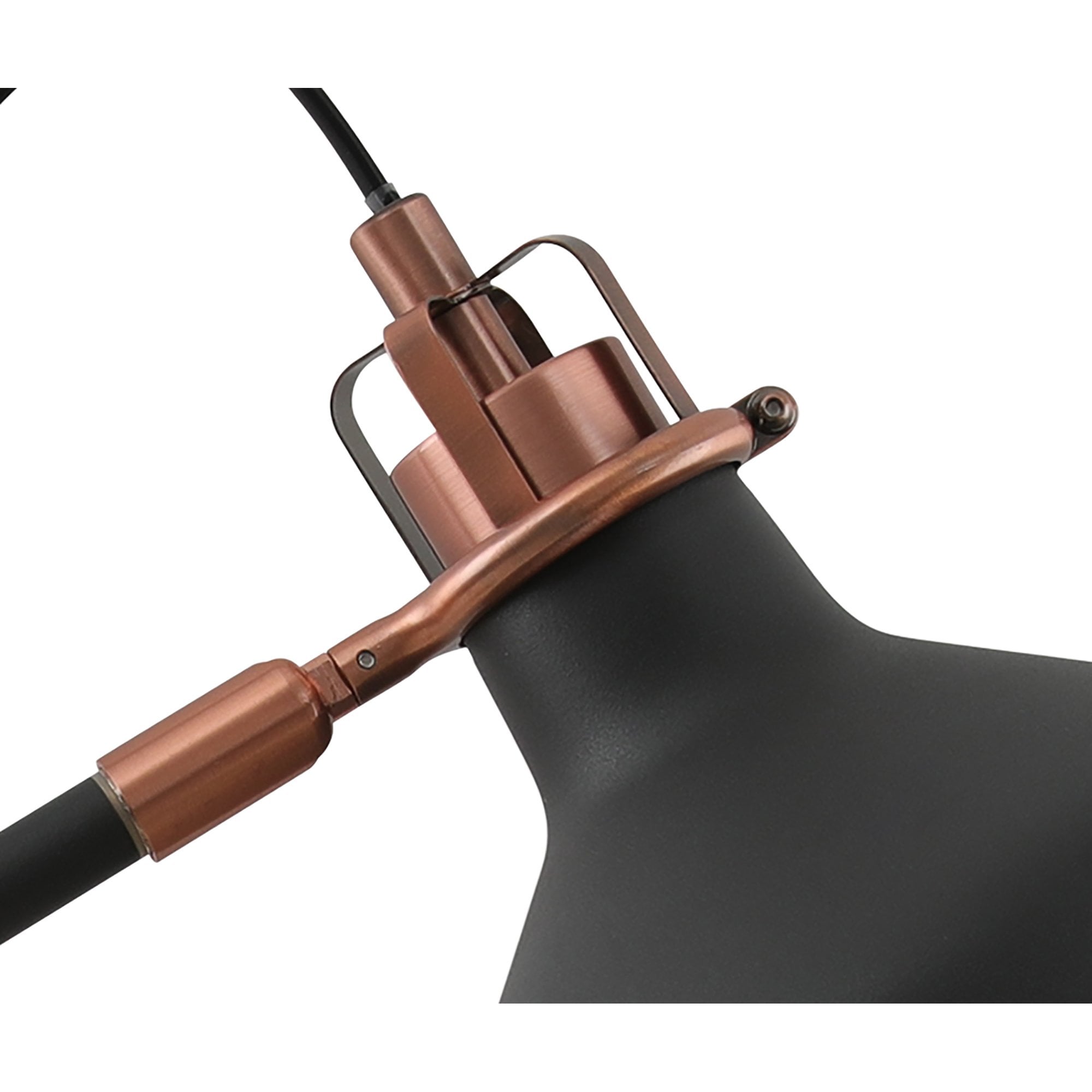 Barnie Adjustable Table  Lamp 1 Light Sand Black/Copper/White