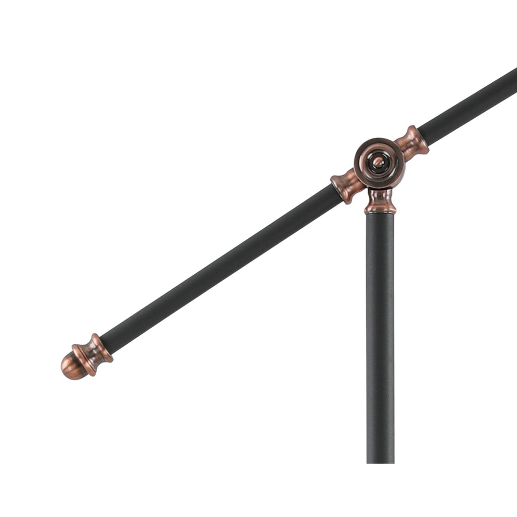NL77179 Barnie Adjustable Floor Lamp 1 Light Sand Black/Copper/White