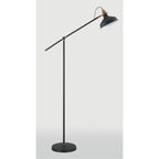 NL77179 Barnie Adjustable Floor Lamp 1 Light Sand Black/Copper/White
