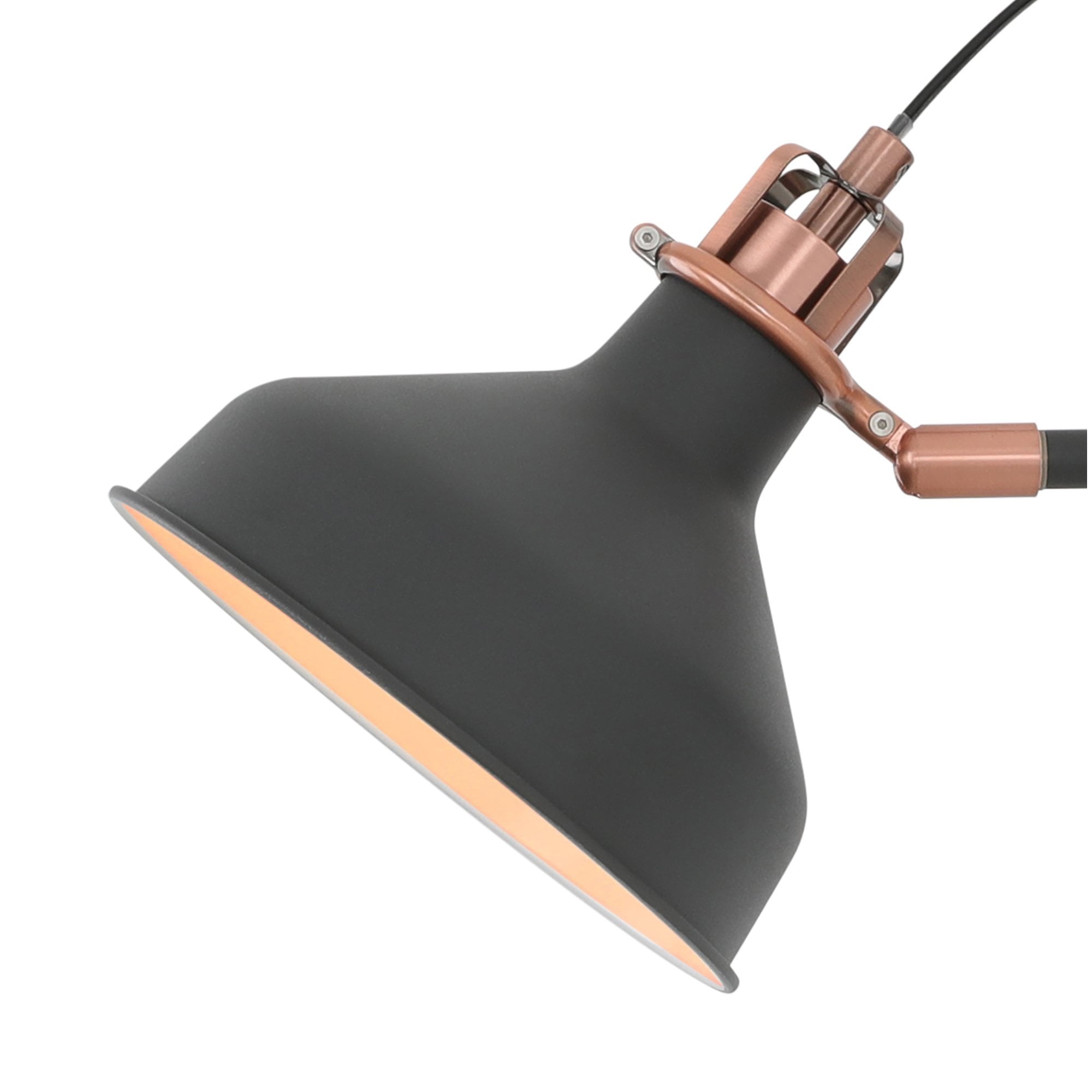NL77199 Barnie Adjustable Wall Lamp Switched 1 Light Sand Black/Copper/White
