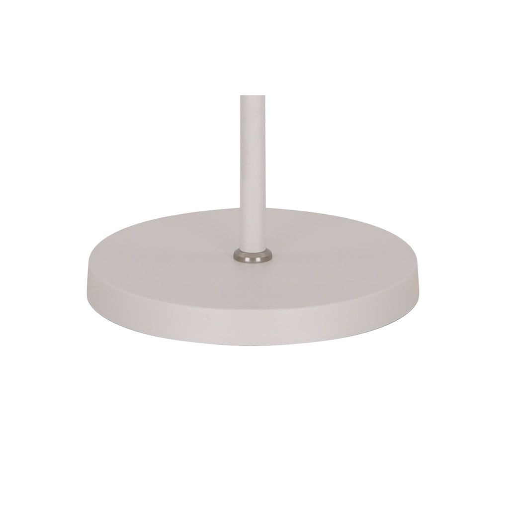 NL77219 Barnie Floor Lamp 2 Light Sand White/Satin Nickel/White