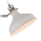NL77219 Barnie Floor Lamp 2 Light Sand White/Satin Nickel/White