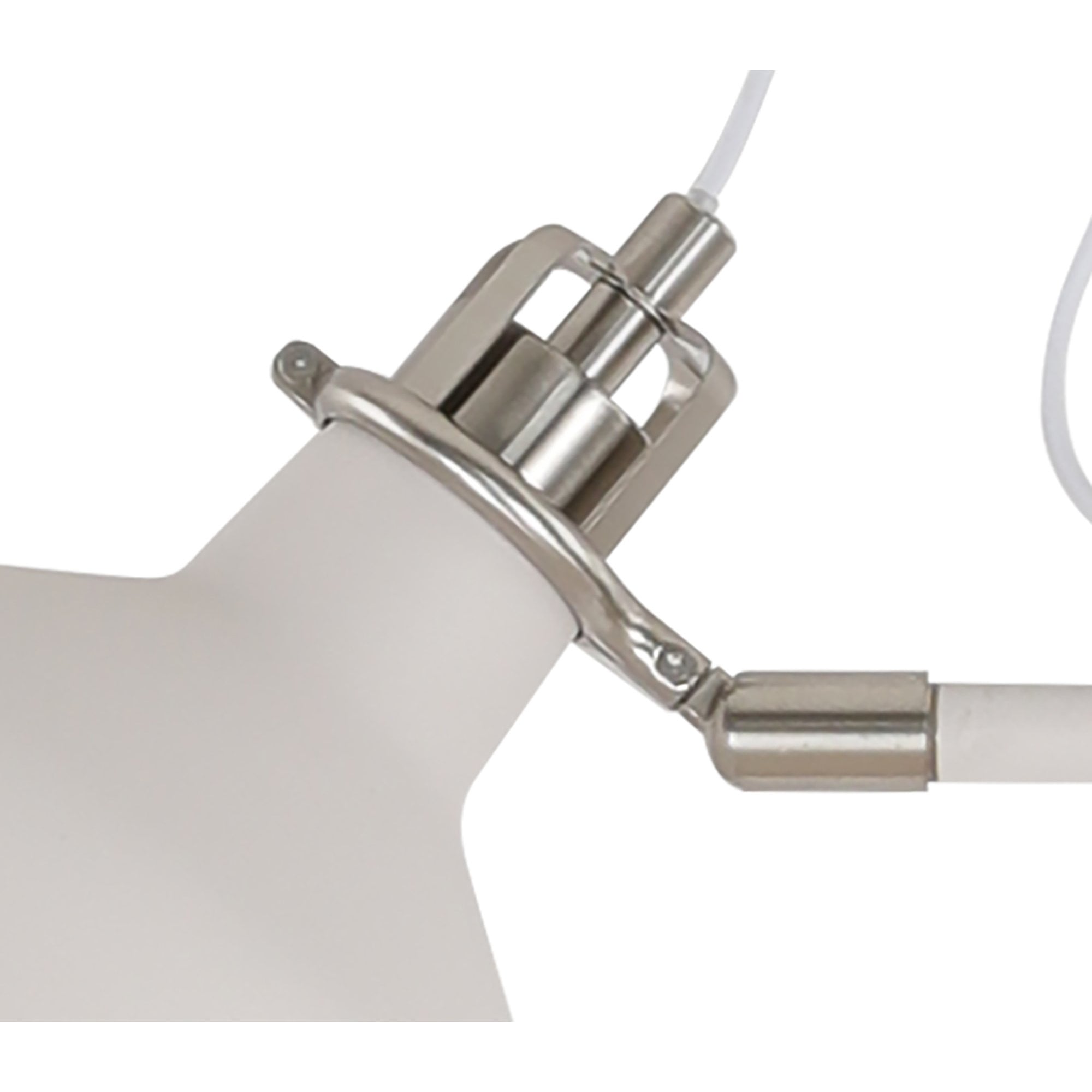 NL77219 Barnie Floor Lamp 2 Light Sand White/Satin Nickel/White
