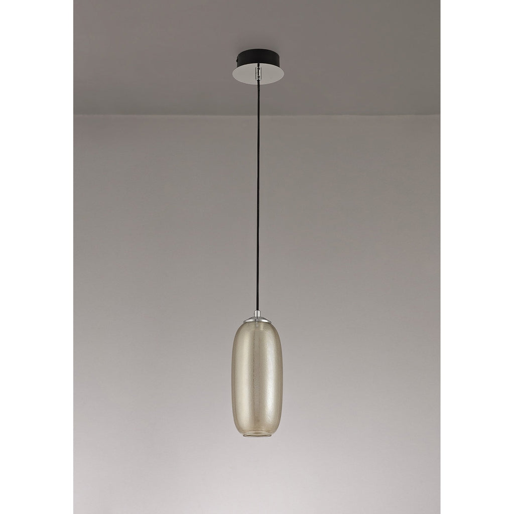 NL74369 Barter Pendant LED Champagne/Black