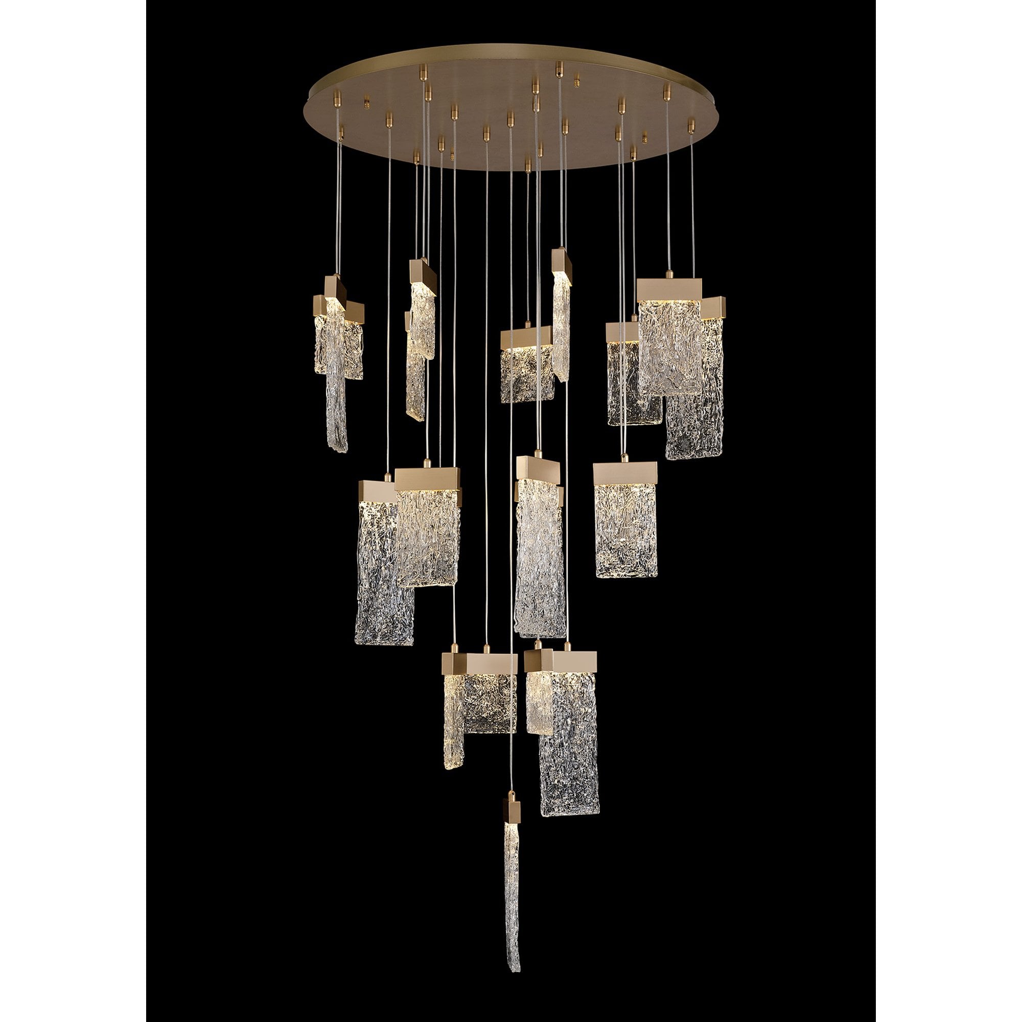 NL78639 Bartoo Pendant Round 5M 21LED  Light Painted Brushed Gold