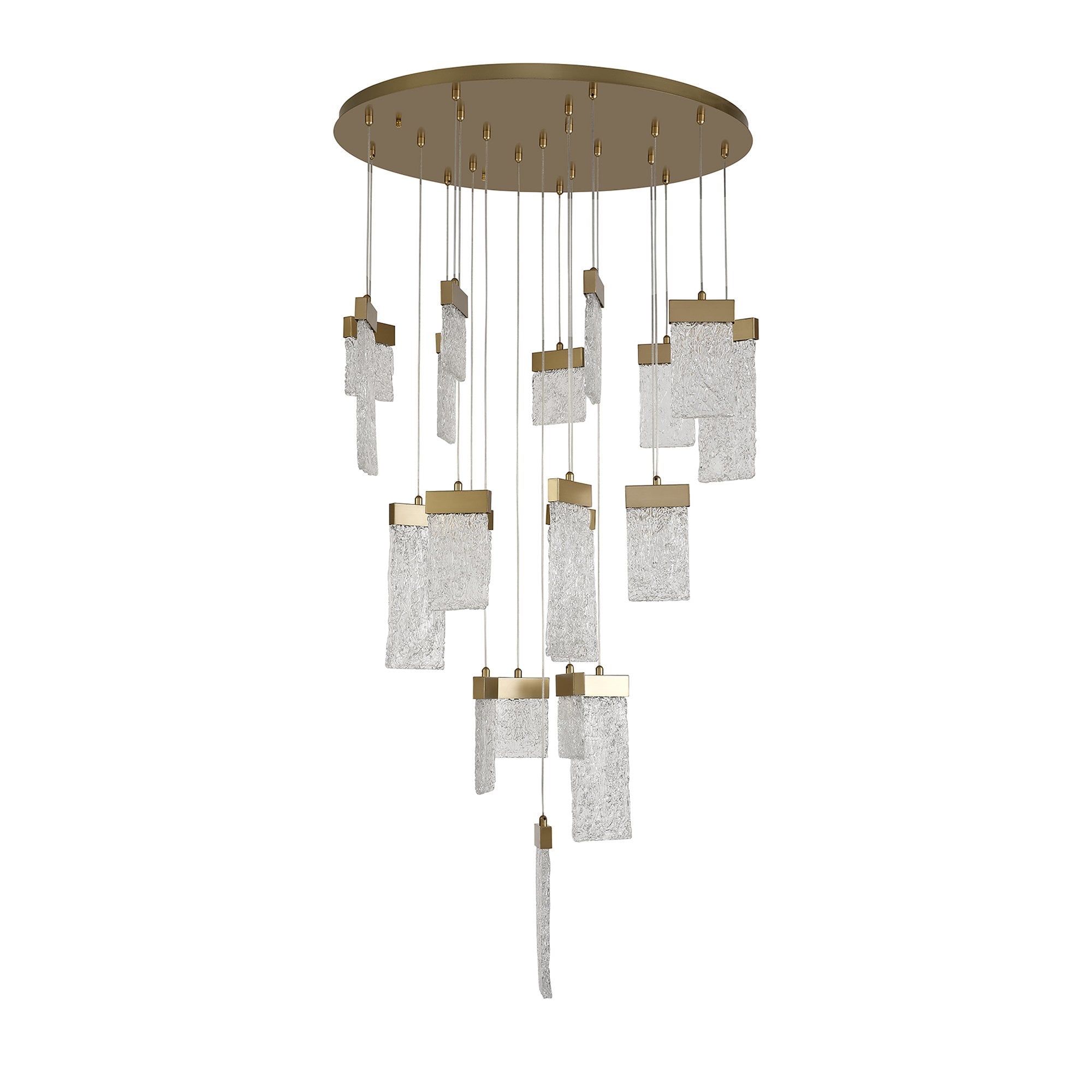 NL78639 Bartoo Pendant Round 5M 21LED  Light Painted Brushed Gold