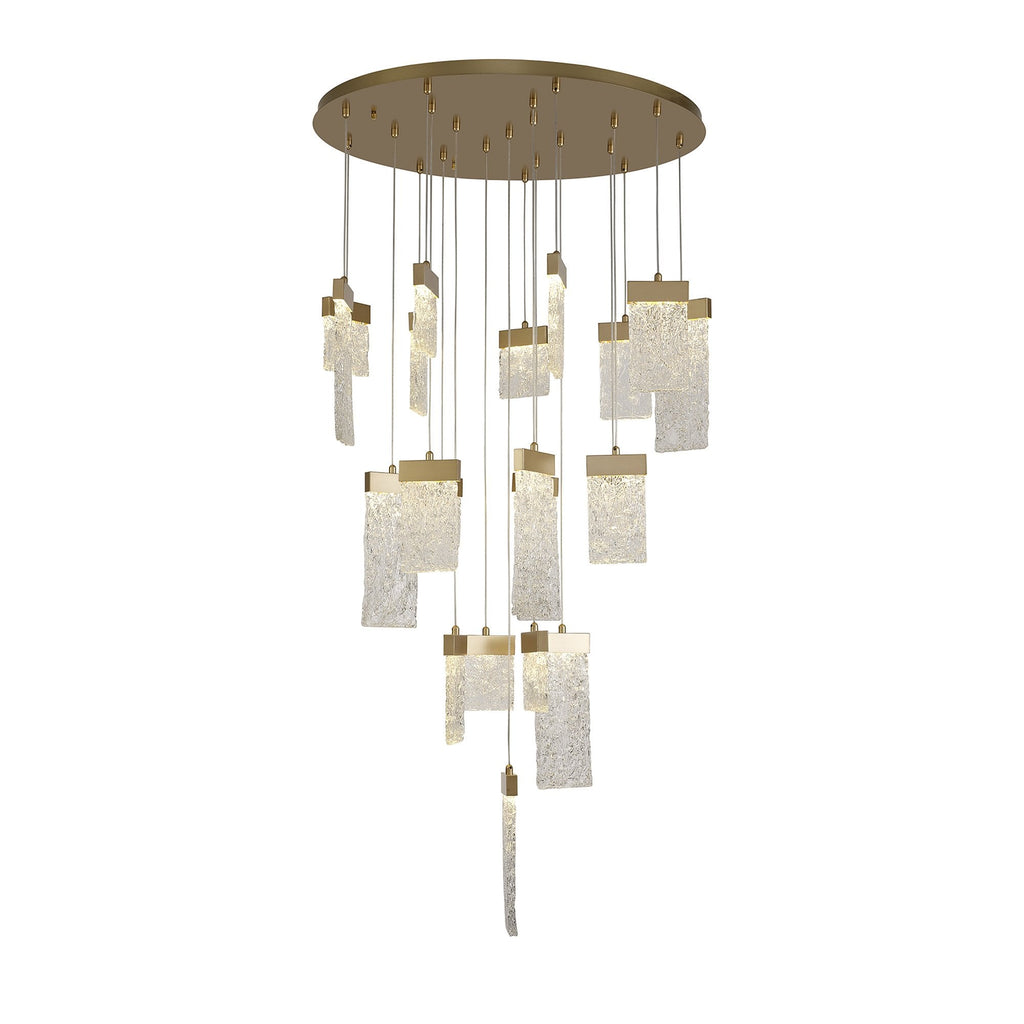 NL78639 Bartoo Pendant Round 5M 21LED  Light Painted Brushed Gold