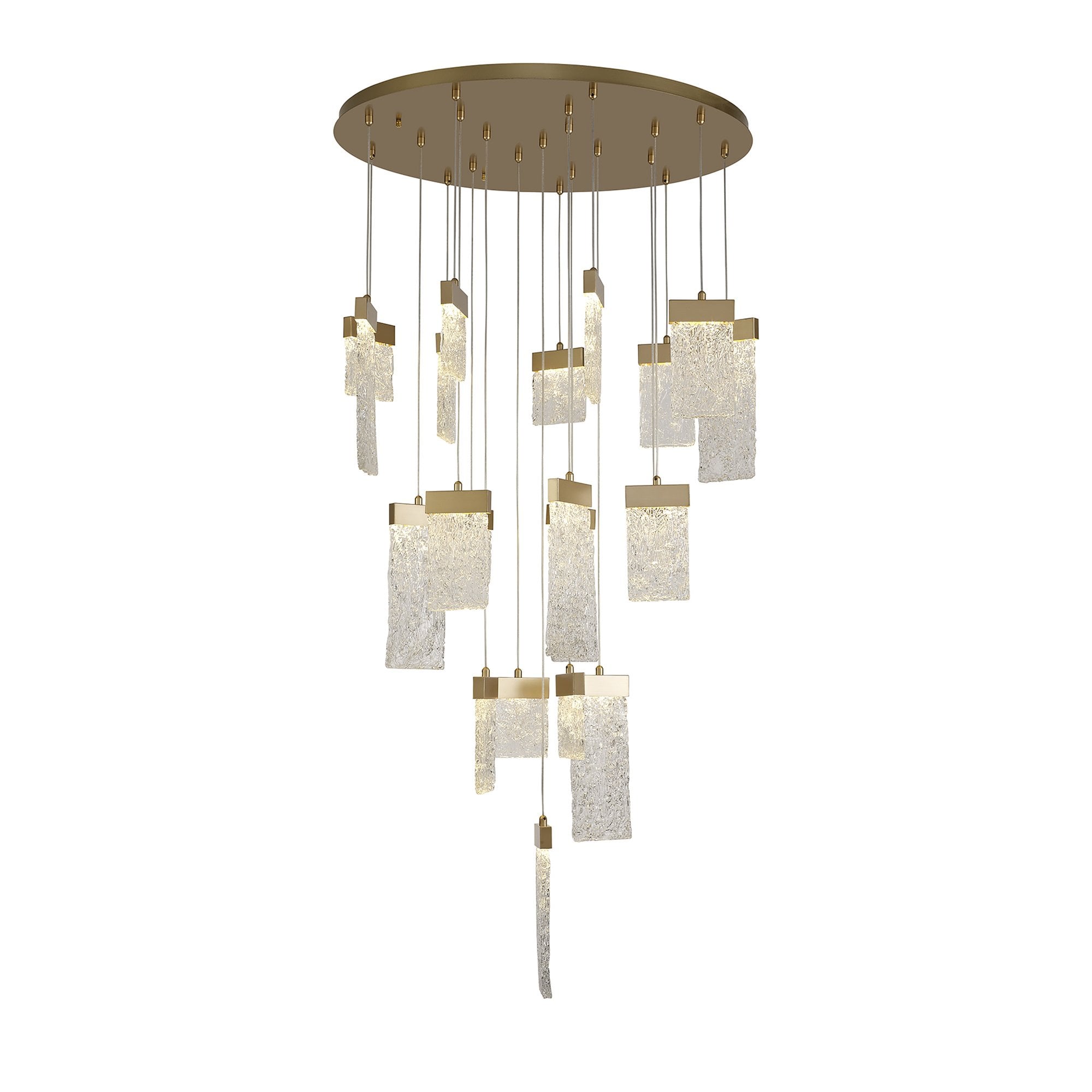 NL78639 Bartoo Pendant Round 5M 21LED  Light Painted Brushed Gold