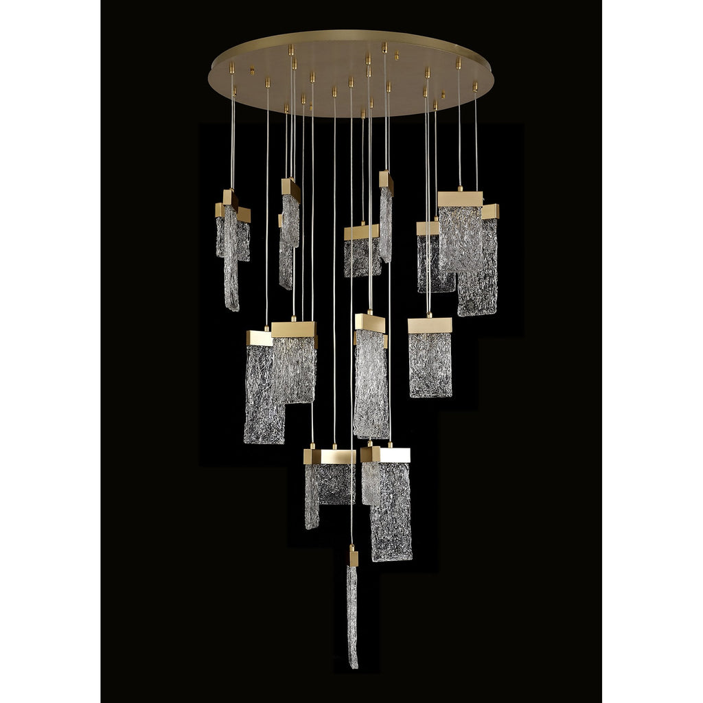 NL78639 Bartoo Pendant Round 5M 21LED  Light Painted Brushed Gold