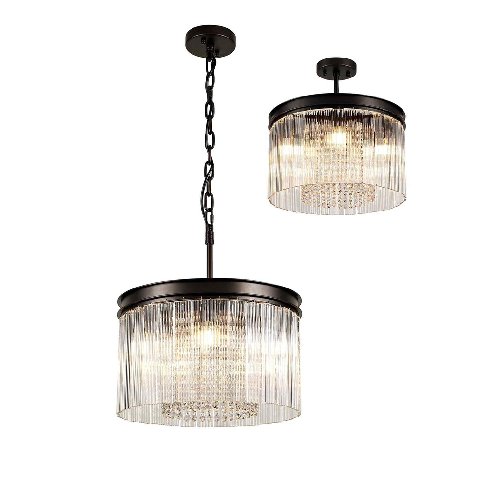 NL76759 Baylan Small Round Pendant 5 Light Brown Oxide