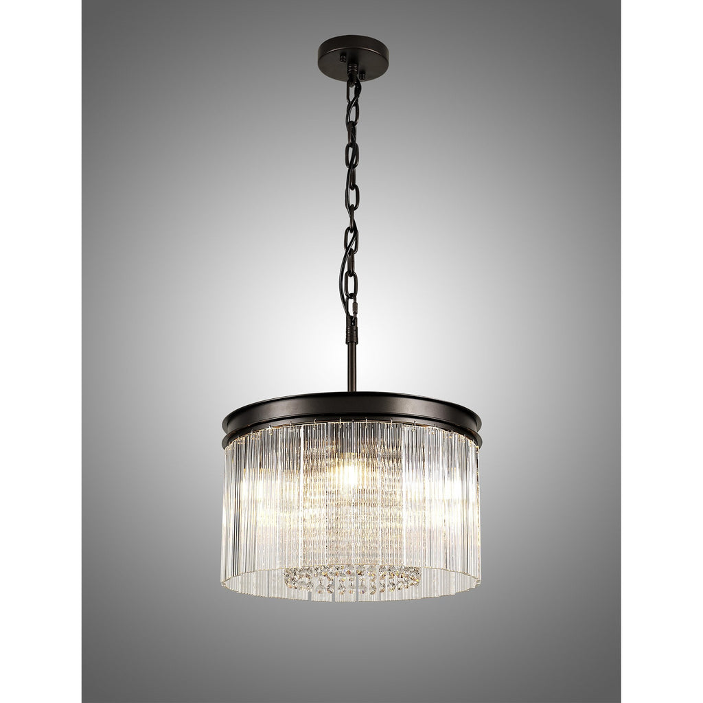 NL76759 Baylan Small Round Pendant 5 Light Brown Oxide