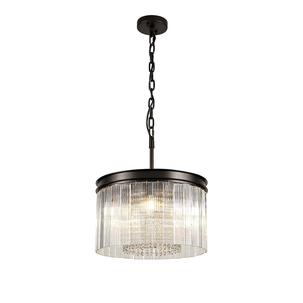 NL76759 Baylan Small Round Pendant 5 Light Brown Oxide