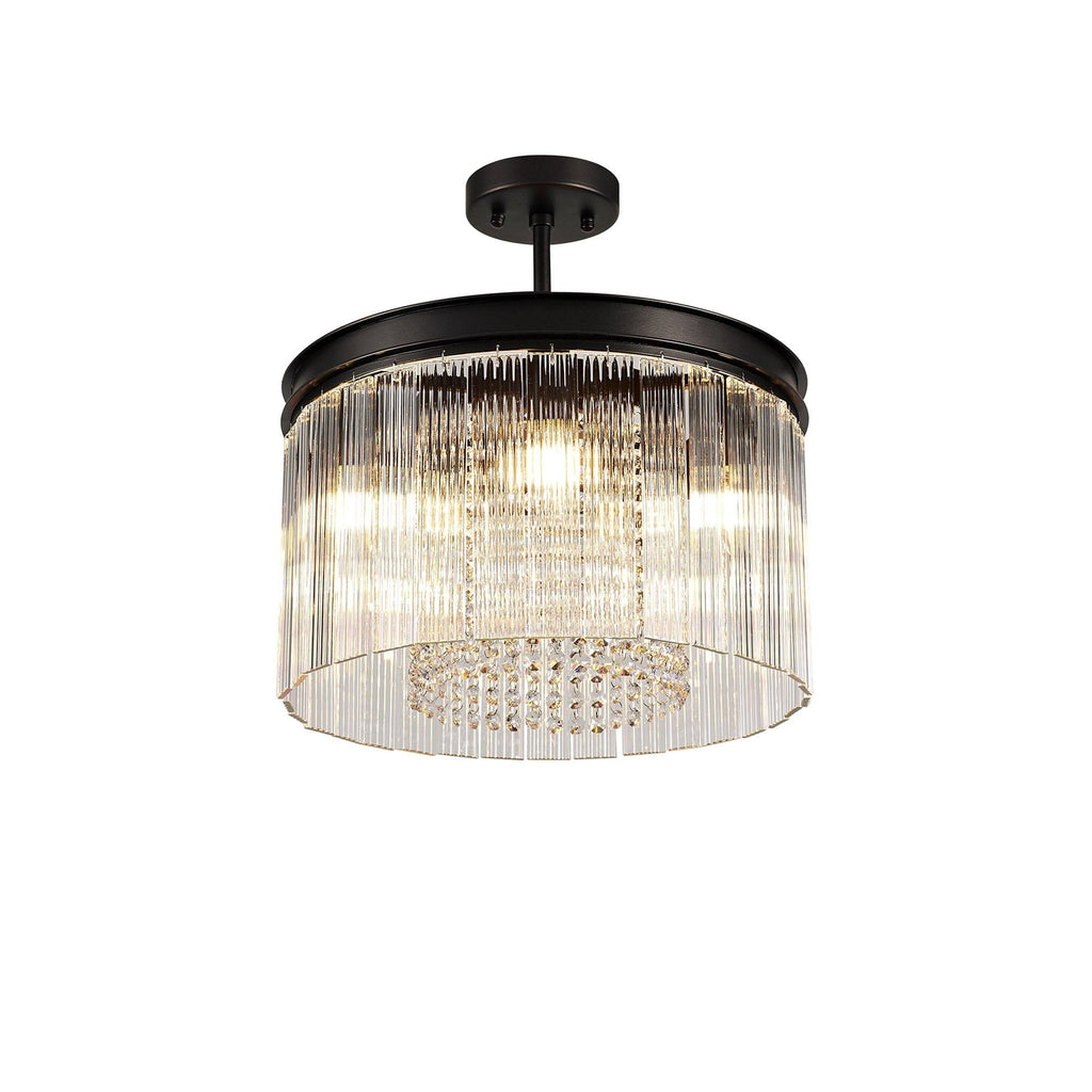 NL76759 Baylan Small Round Pendant 5 Light Brown Oxide