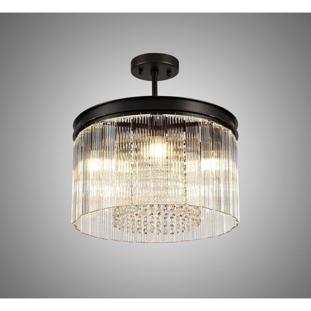 NL76759 Baylan Small Round Pendant 5 Light Brown Oxide