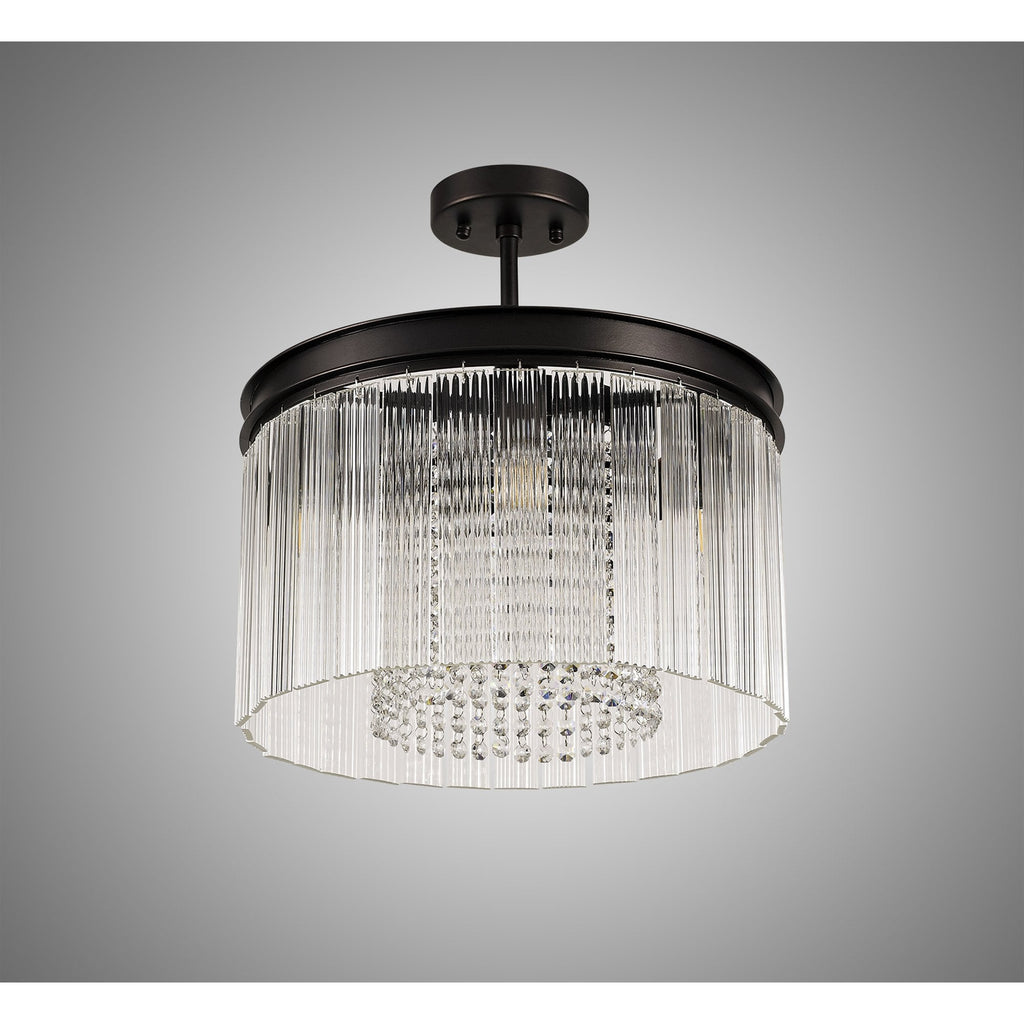 NL76759 Baylan Small Round Pendant 5 Light Brown Oxide