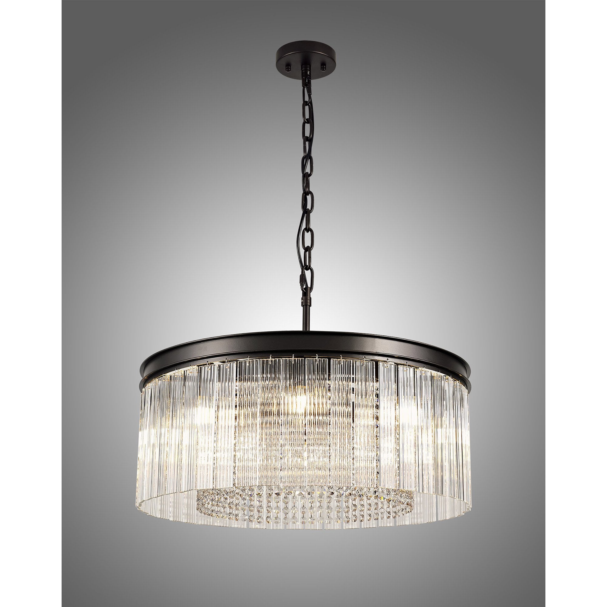 NL76769 Baylan Medium Pendant 8 Light Brown Oxide