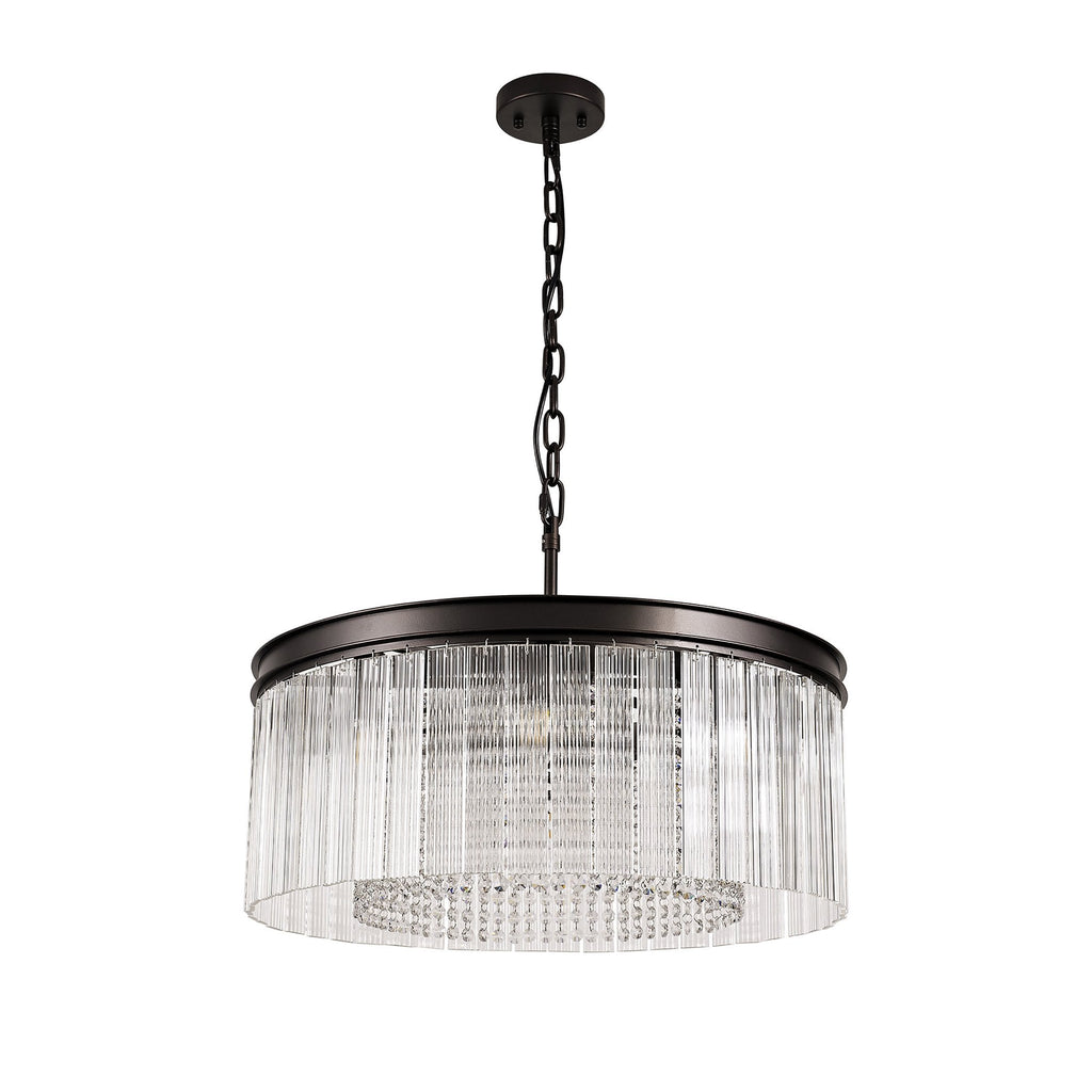 NL76769 Baylan Medium Pendant 8 Light Brown Oxide