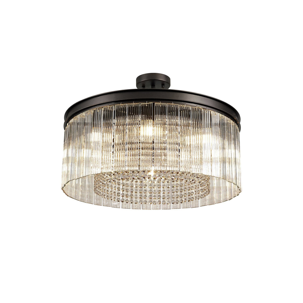 NL76769 Baylan Medium Pendant 8 Light Brown Oxide